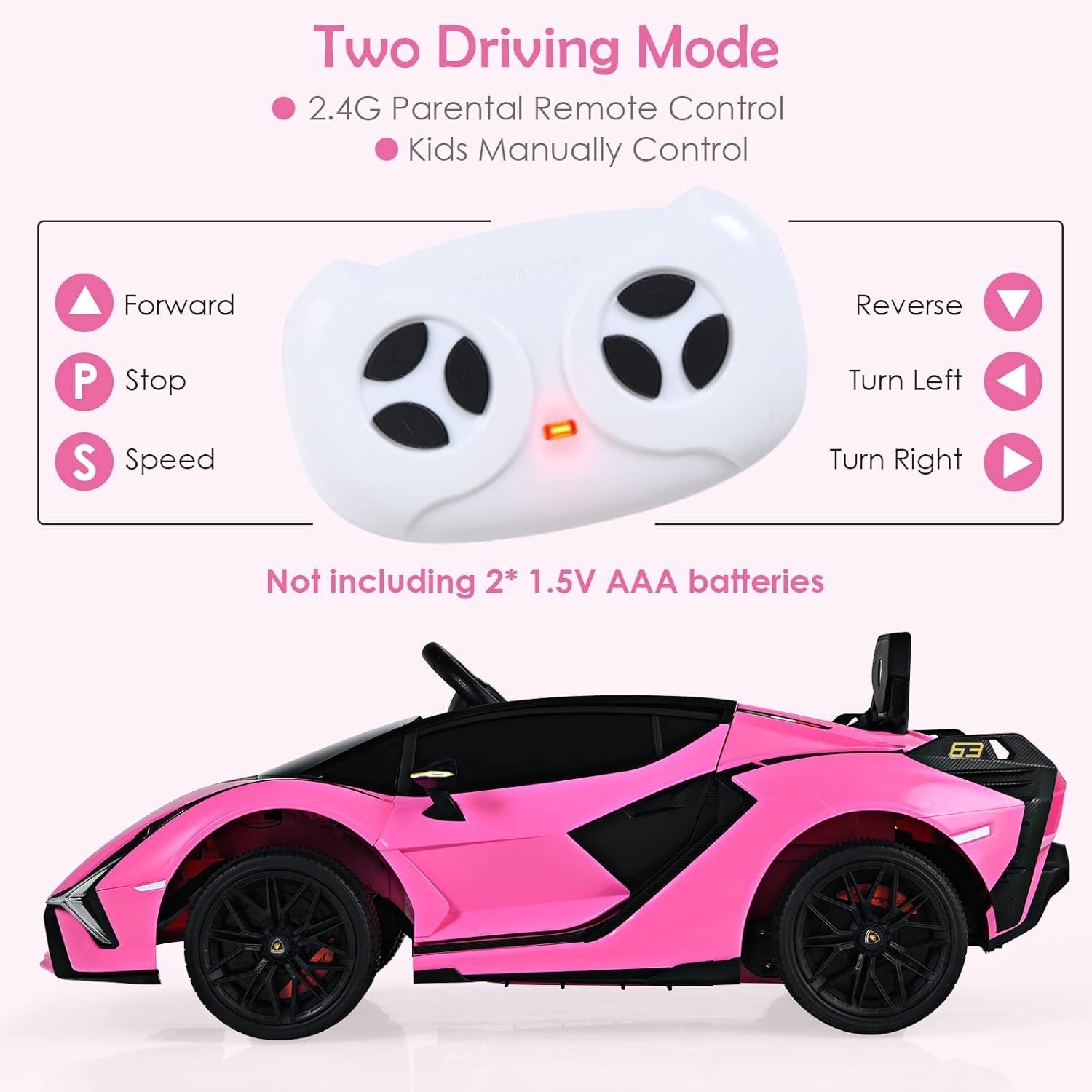 OLAKIDS Licensed Lamborghini SIAN 12V Kids Ride on Car, Toddler Electric Vehicle