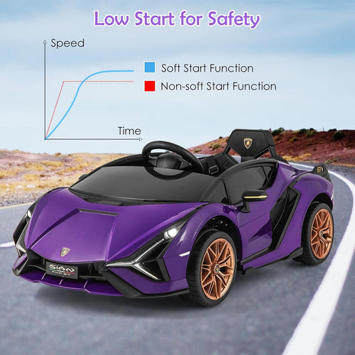 OLAKIDS Licensed Lamborghini SIAN 12V Kids Ride on Car, Toddler Electric Vehicle