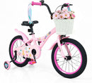 Olakids Kids Bike, 12 14 16 18 Inch Sweet Heart Theme Girls Bicycle with Training Wheels