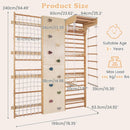 OLAKIDS Toddler Climbing Toys Indoor, 6 in 1 Swedish Ladder Wall Gym Kids