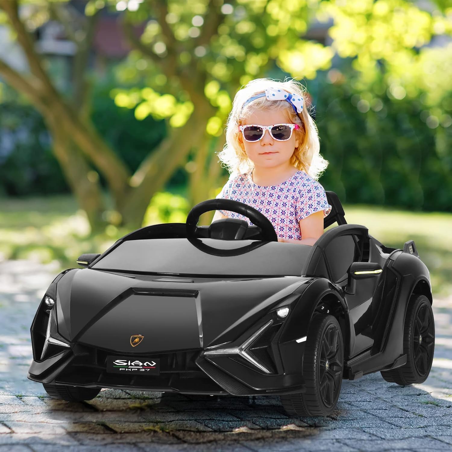 OLAKIDS Licensed Lamborghini SIAN 12V Kids Ride on Car, Toddler Electric Vehicle
