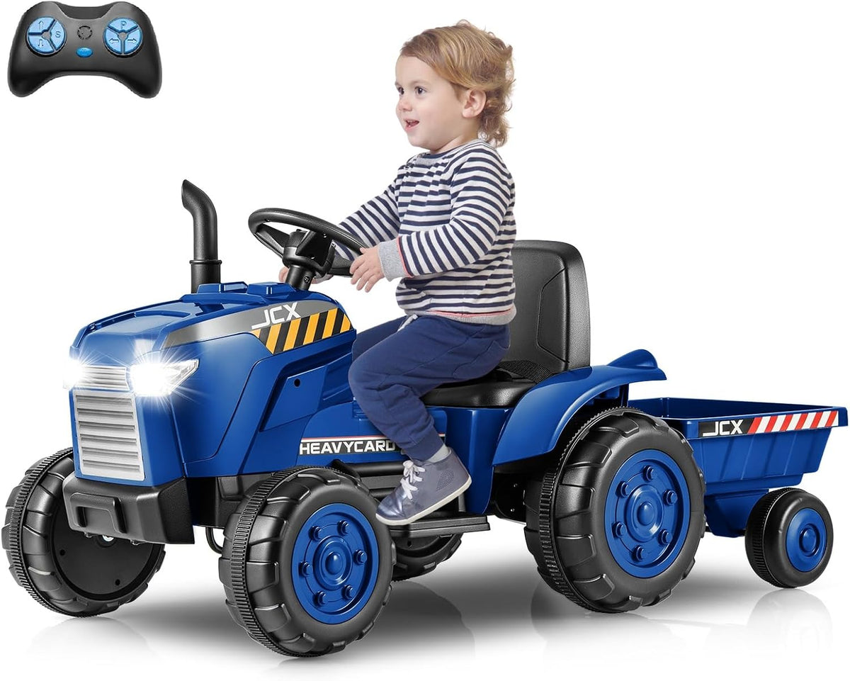 OLAKIDS 12V Kids Ride on Tractor, Battery Powered Motorized Electric Car for Boys Girls