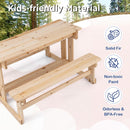 Olakids 4 in 1 Kids Picnic Table with Sand and Water Sensory Bins