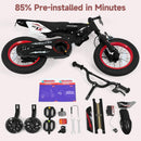 Olakids 12/16 Inch Motorcycle Kids BMX Bike with Light Training Wheels & Suspension