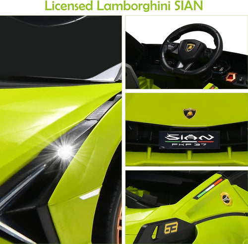 OLAKIDS Licensed Lamborghini SIAN 12V Kids Ride on Car, Toddler Electric Vehicle