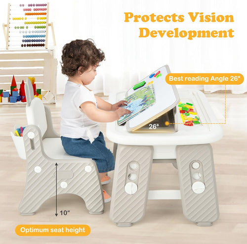 OLAKIDS Kids Table and Chair Set, Activity Table