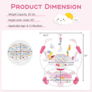 INFANS 3-in-1 Baby Activity Center, Jumper & Bouncer, Music, Lights, 360° Rotating Seat, 3 Adjustable Heights, Learning Toys for 6-12 Months