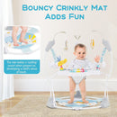 INFANS 3-in-1 Baby Activity Center, Jumper & Bouncer, Music, Lights, 360° Rotating Seat, 3 Adjustable Heights, Learning Toys for 6-12 Months