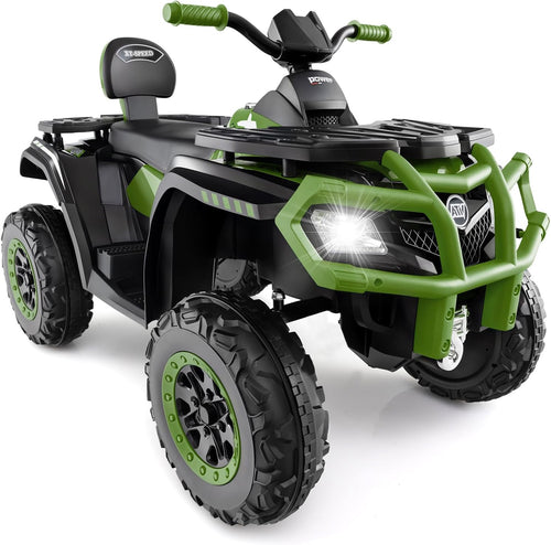 OLAKIDS 24V 2 Seater Ride on ATV 4 Wheeler Off-Road Electric Toy Car for Big Kids, Grass