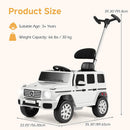 OLAKIDS Licensed Push Car for Toddlers, Outdoor Ride on Toy with Parent Control Handle, Adjustable Canopy, Horn, LED Lights for 3+ Years