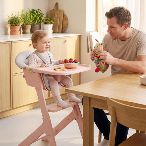 INFANS Washable Baby High Chair, Adjustable Tray, Lightweight, 5-Point Harness, for 6-36 Months Toddlers