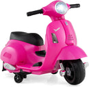 Licensed Vespa Scooter Kids Motorcycle by OLAKIDS, 6V Ride on Electric Motorcycle with Training Wheels