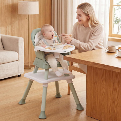 INFANS 8 in 1 Baby High Chair, Convertible Highchair for Babies and Toddlers, Infant Dining Booster Seat