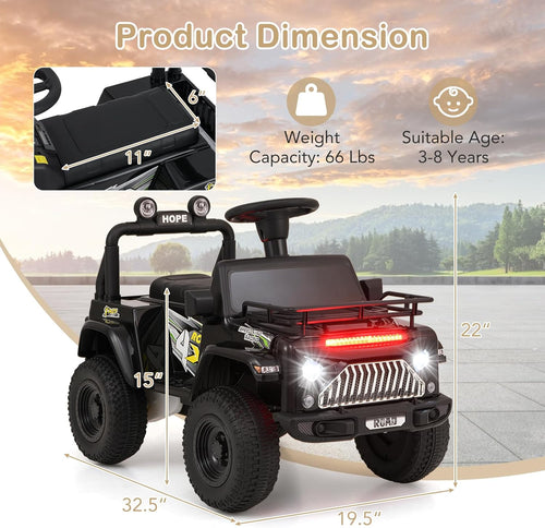 OLAKIDS Ride on Car for Toddlers, 6V Kids Jeep Truck Electric Vehicle Battery Powered ATV  Boys Girls 3-8 Years