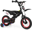 Olakids 12/16 Inch Motorcycle Kids BMX Bike with Light Training Wheels & Suspension