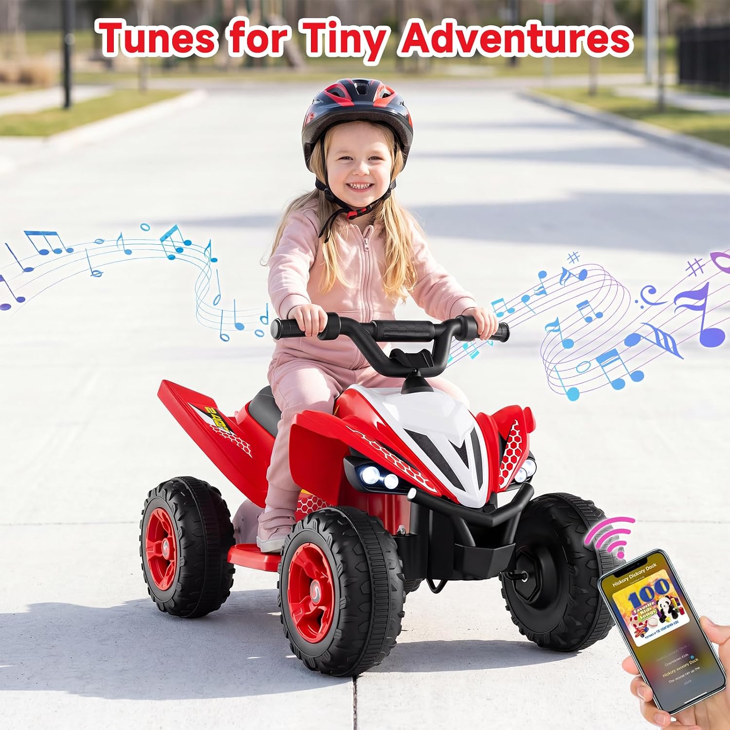 OLAKIDS 12V Kids ATV Quad, Electric Vehicle Battery Powered Ride On Toys for Boys Girls Ages 3+
