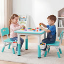 Olakids Kids Table and 2 Chair Set Children Furniture for Arts Crafts Learning Drawing