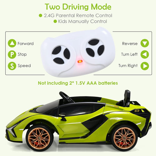 OLAKIDS Licensed Lamborghini SIAN 12V Kids Ride on Car, Toddler Electric Vehicle