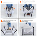 Portable Playard with 50pcs Ball Pit Balls Playpen Activity Center INFANS