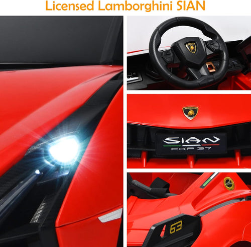 OLAKIDS Licensed Lamborghini SIAN 12V Kids Ride on Car, Toddler Electric Vehicle