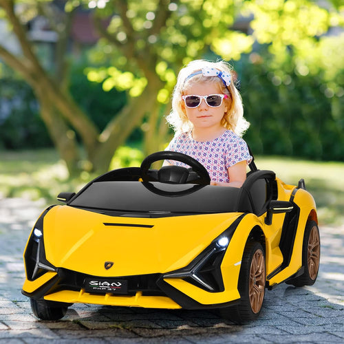 OLAKIDS Licensed Lamborghini SIAN 12V Kids Ride on Car, Toddler Electric Vehicle