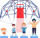 Olakids Climbing Dome with Slide, Kids Outdoor Jungle Gym Geometric Dome Climber