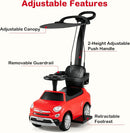 OLAKIDS Licensed Fiat 500X Push Car for Toddlers 4 in 1 Kids Ride on Toys