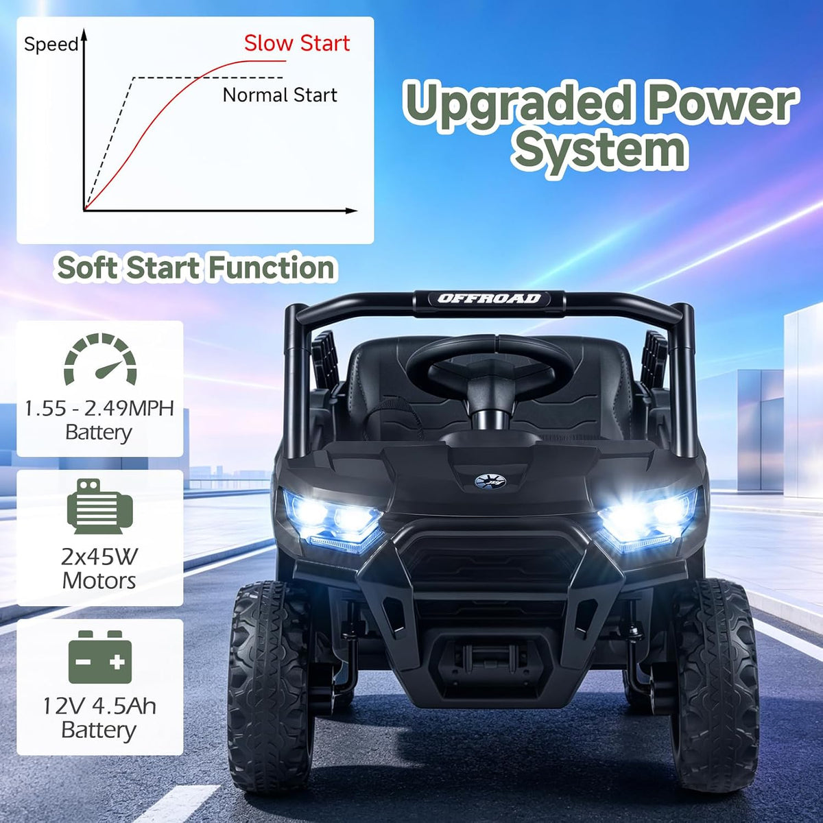 OLAKIDS Ride on Dump Truck, 12V Kids Electric Car with Remote Control  for Toddlers 3+ Years