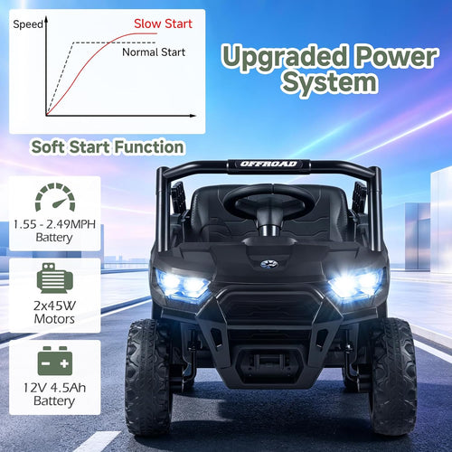 OLAKIDS Ride on Dump Truck, 12V Kids Electric Car with Remote Control  for Toddlers 3+ Years