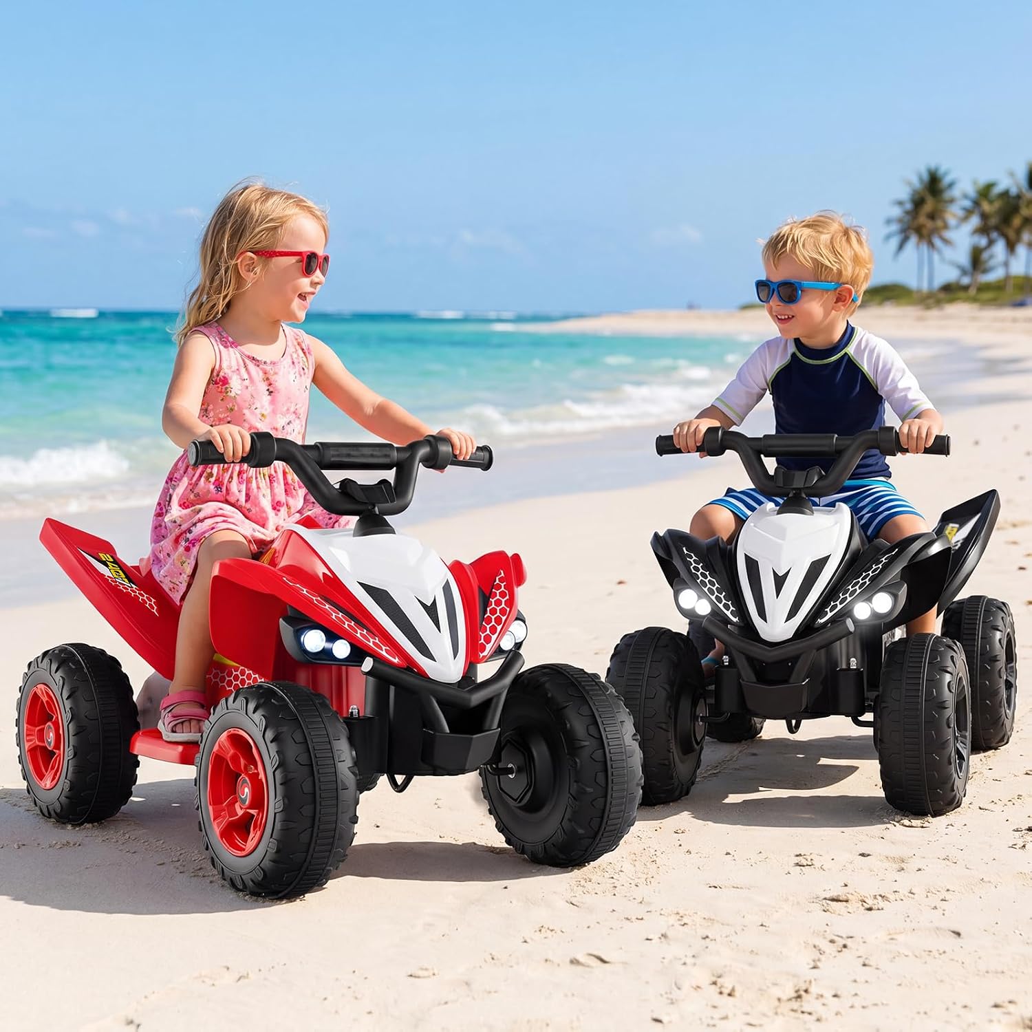 OLAKIDS 12V Kids ATV Quad, Electric Vehicle Battery Powered Ride On Toys for Boys Girls Ages 3+