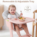 INFANS Washable Baby High Chair, Adjustable Tray, Lightweight, 5-Point Harness, for 6-36 Months Toddlers