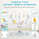 INFANS 3-in-1 Baby Activity Center, Jumper & Bouncer, Music, Lights, 360° Rotating Seat, 3 Adjustable Heights, Learning Toys for 6-12 Months