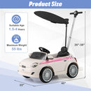 OLAKIDS Licensed Fiat 500 Ride on Push Car for Kids Toddlers 18 Month+