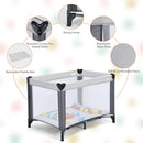 Portable Playard with 50pcs Ball Pit Balls Playpen Activity Center INFANS