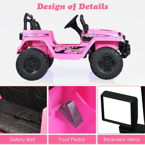 OLAKIDS Kids Ride on Truck 12V Electric Vehicle with Remote Control