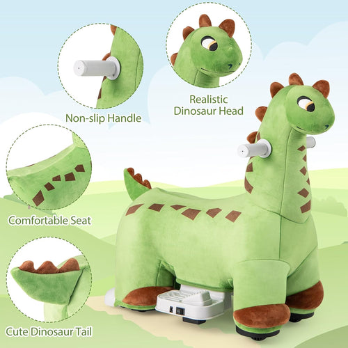 OLAKIDS Ride on Toys, 6V Electric Battery Powered Electric Ride on Dinosaur with Music for Boys Girl Aged 3+