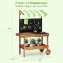 OLAKIDS Mud Kitchen, Outdoor Play Kitchen with Drawing Board, Real Water Flow, Removable Sink, Storage, Cooking Accessories,for Boys Girls Ages 3+