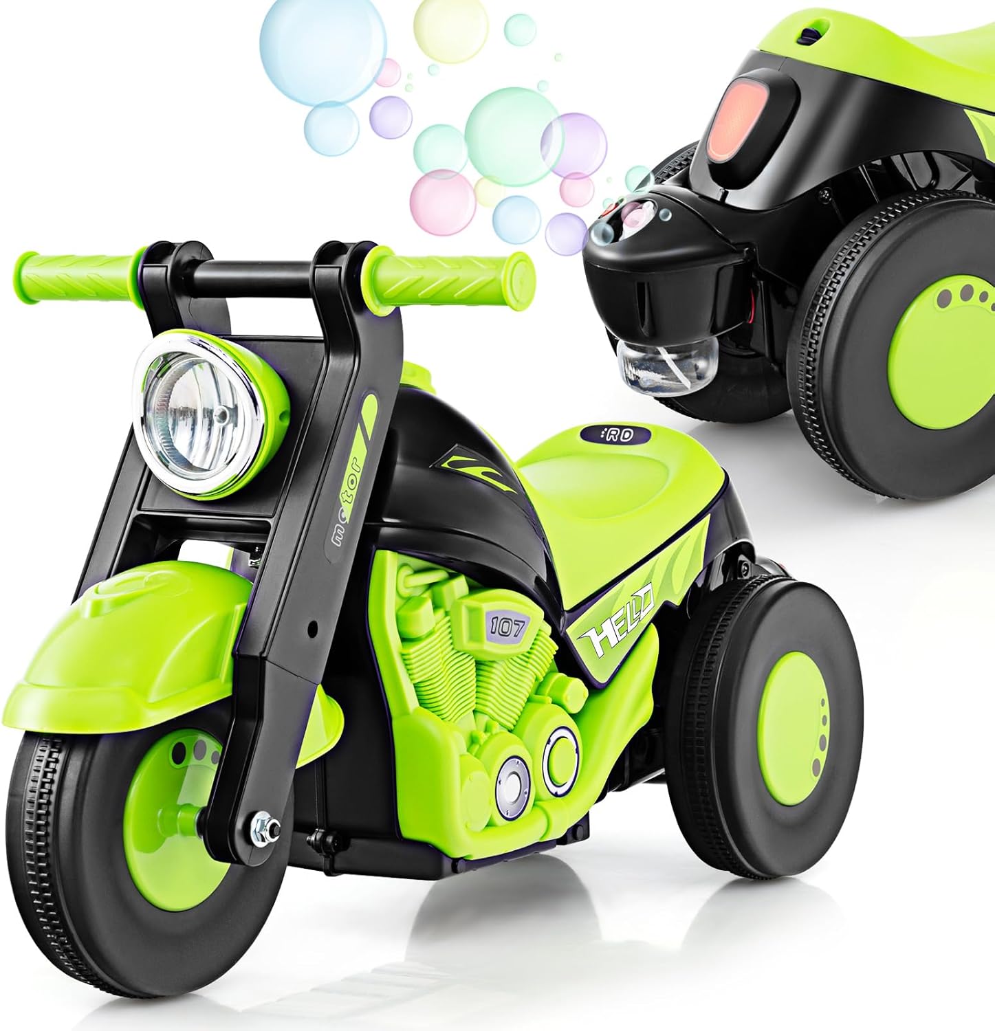 OLAKIDS Ride on Push Car, Foot-to-Floor Sliding Car for Toddlers Kids Motorcycle for Boys Girls Aged 3-5 Years