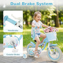 Olakids Kids Bike, 12 14 16 18 20 Inch Mermaid Theme Girls Bicycle with Training Wheels