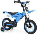 Olakids 12/16 Inch Motorcycle Kids BMX Bike with Light Training Wheels & Suspension