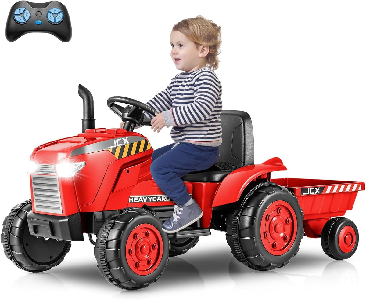 OLAKIDS 12V Kids Ride on Tractor, Battery Powered Motorized Electric Car for Boys Girls