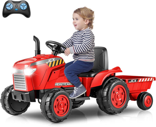 OLAKIDS 12V Kids Ride on Tractor, Battery Powered Motorized Electric Car for Boys Girls
