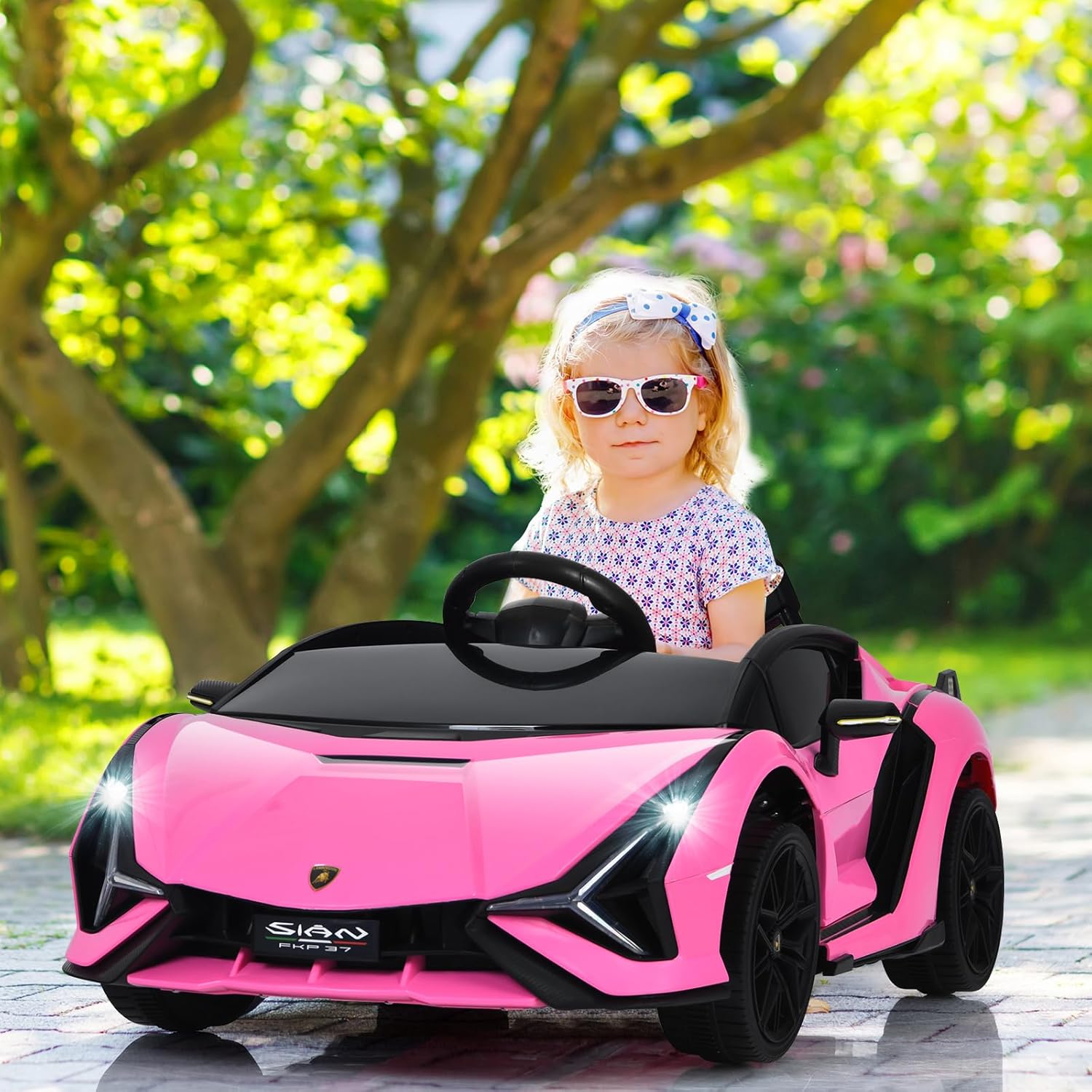 OLAKIDS Licensed Lamborghini SIAN 12V Kids Ride on Car, Toddler Electric Vehicle