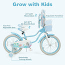 Olakids Kids Bike, 12 14 16 18 20 Inch Mermaid Theme Girls Bicycle with Training Wheels