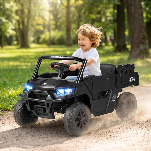OLAKIDS Ride on Dump Truck, 12V Kids Electric Car with Remote Control  for Toddlers 3+ Years