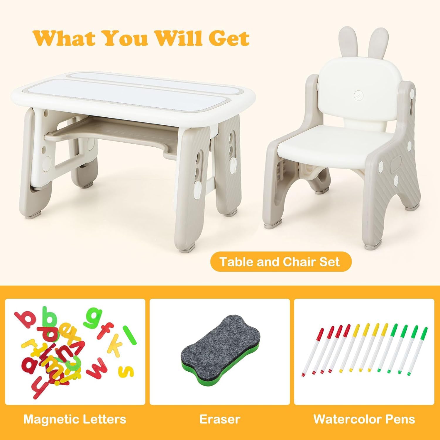 OLAKIDS Kids Table and Chair Set, Activity Table