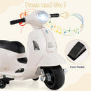 Licensed Vespa Scooter Kids Motorcycle by OLAKIDS, 6V Ride on Electric Motorcycle with Training Wheels