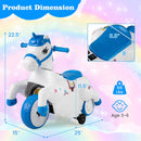 OLAKIDS 2 in 1 Ride on Motorcycle and Horse, Unicorn 6V Battery Powered Ride on Toy  Aged 3-6 Years