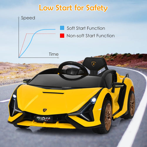 OLAKIDS Licensed Lamborghini SIAN 12V Kids Ride on Car, Toddler Electric Vehicle