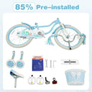Olakids Kids Bike, 12 14 16 18 20 Inch Mermaid Theme Girls Bicycle with Training Wheels